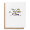 Grußkarte „You Can Sit With Us In Hell“ – Coming-out-Karte – ProudYou