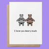 Grußkarte „I Love You Beary Much“ Leather – Liebeskarte – ProudYou