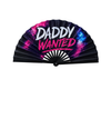XXL Pride Fächer "Daddy Wanted" – 68 cm Handfächer mit Bambusrippen & lautem Klack-Effekt – ProudYou