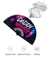 XXL Pride Fächer "Daddy Wanted" – 68 cm Handfächer mit Bambusrippen & lautem Klack-Effekt – ProudYou
