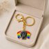 Hunde Schlüsselanhänger – Gold-Edition mit Regenbogen-Ohren – ProudYou