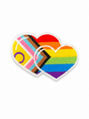 Doppelherz Patch – Progress Pride Statement zum Aufbügeln – ProudYou