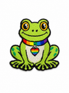 Frosch Patch mit Regenbogen-Halsband – Pride Aufnäher zum Aufbügeln – ProudYou
