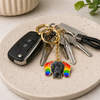 Hunde Schlüsselanhänger – Gold-Edition mit Regenbogen-Ohren – ProudYou