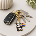 Exklusiver Panda Schlüsselanhänger mit Progress-Flagge – Gold-Edition – LGBTQ+ Pride Accessoire – ProudYou