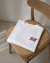 Handmade Crop Top „SLAY“ – Oversize Bio-Baumwolle, bestickt – ProudYou