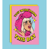 Grußkarte „You Were Born This Day“ von Lady Gaga by Studio Soph
