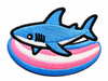 Hai Patch auf Trans-Pride-Schwimmring – Pride Aufnäher zum Aufbügeln