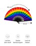 XXL Pride Fächer "Rainbow" – 68 cm Handfächer mit Bambusrippen & lautem Klack-Effekt – ProudYou
