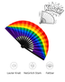 XXL Pride Fächer "Rainbow" – 68 cm Handfächer mit Bambusrippen & lautem Klack-Effekt – ProudYou